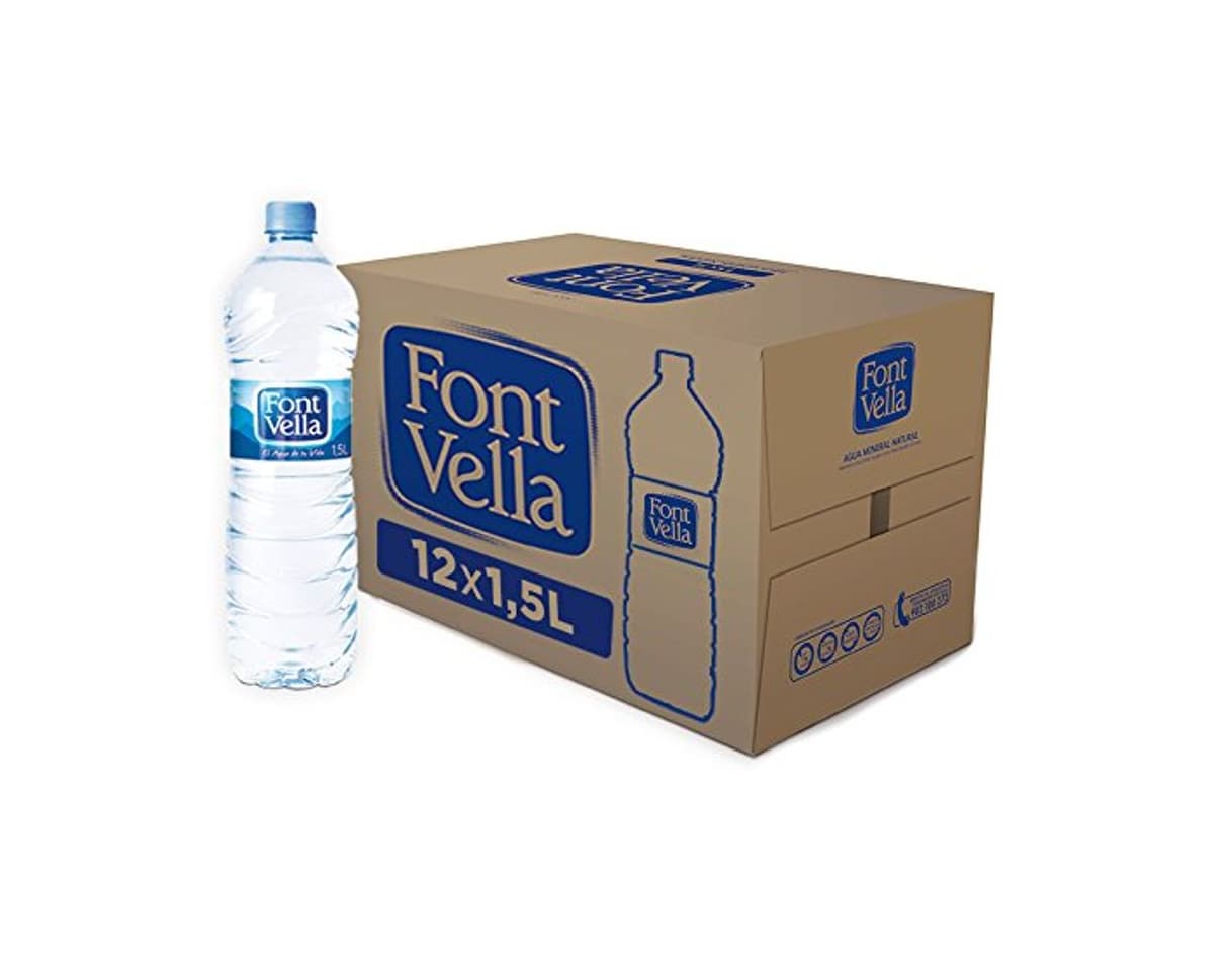 Producto Font Vella - Agua Mineral Natural fácil de apilar- Caja 12 x