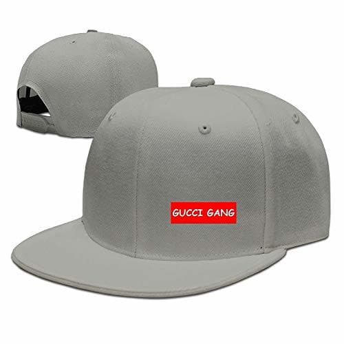 Fashion Lil Pump GUCC Gang Logo Unisex Flat Brim Baseball Hats 100% Cotton