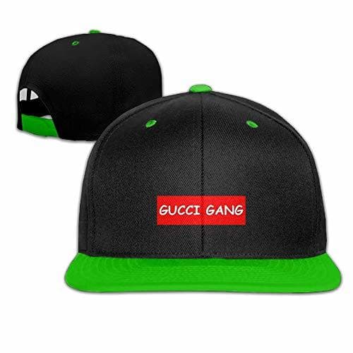 Moda Lil Pump GUCC Gang Logo Unisex Flat Brim Baseball Hats 100% Cotton