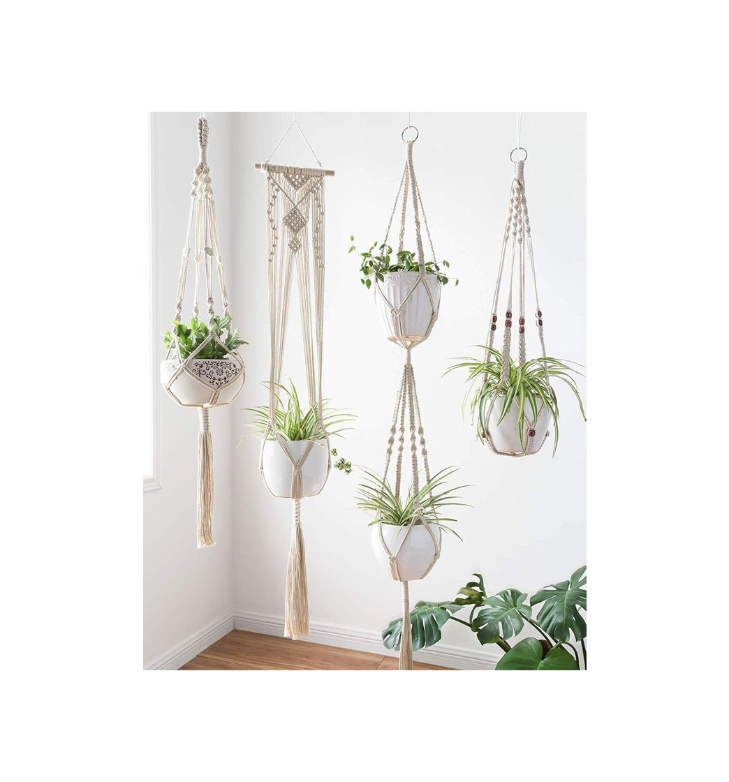 Product Mkouo Macrame Plant Hangers 3 Different Sizes Hanging Planter for Indoor Outdoor