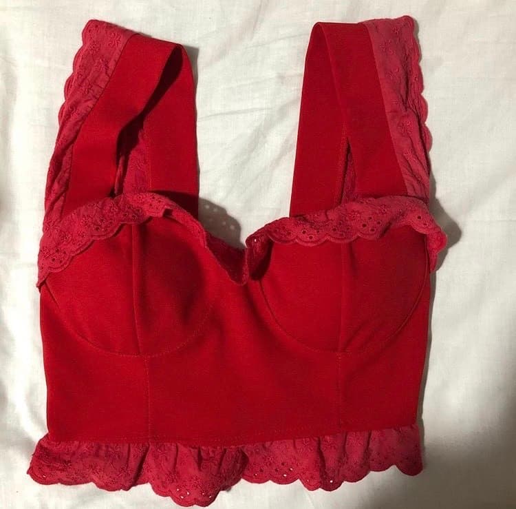 Moda Top vermelho 