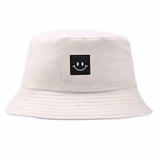 Moda Patrón del Sombrero Bordado Cubo Cuadrado Cap Smiley Unisex Algodón Pescador Sombrero