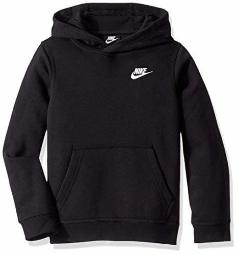 Fashion Nike Sportswear Club Hoodie Boys Sudadera con Capucha, Niños, Negro