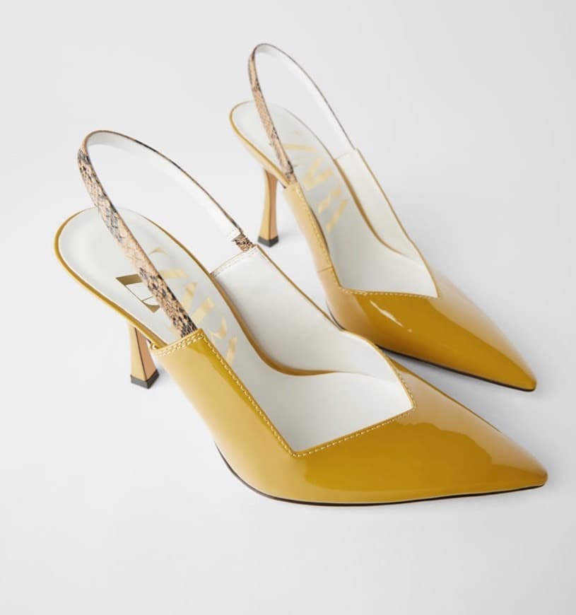 Product ZARA yellow slingback heels