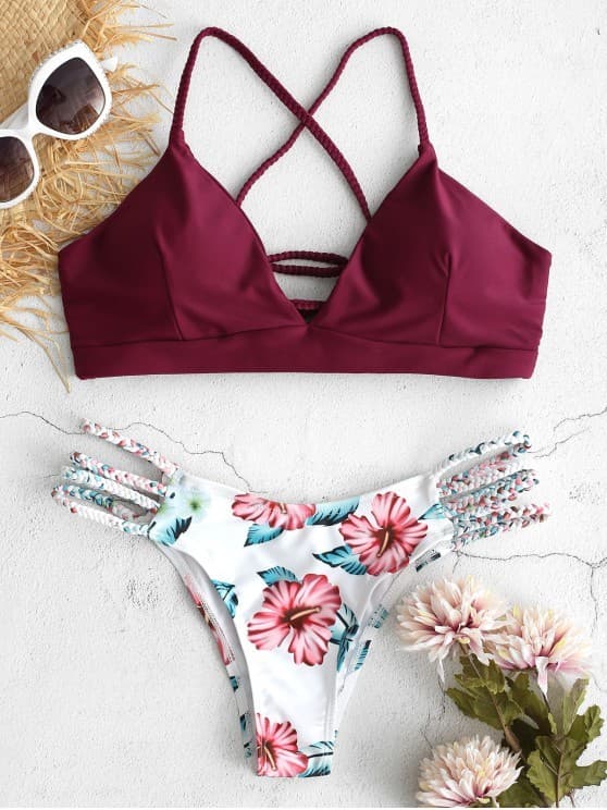 Product Bikini Braided Flower-Zaful