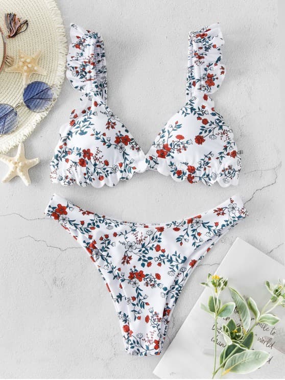 Product Bikini Floral Ruffle-Zaful