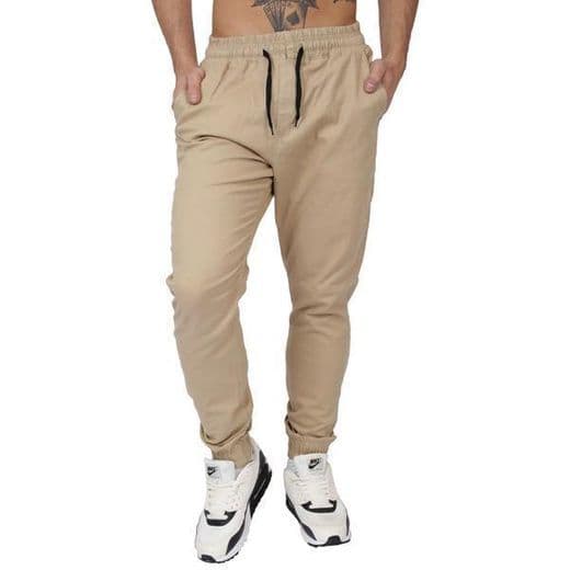 Fashion CALÇA JOGGER CREME MASCULINA