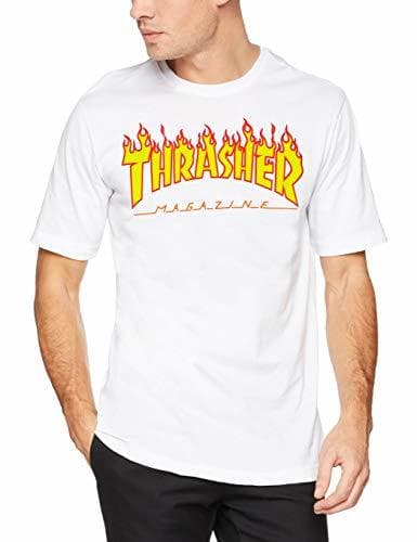 Moda THRASHER TRUTSH05749 Camiseta, Blanco