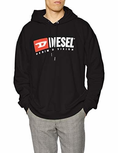 Fashion Diesel S-Division Sweat-shi Sudadera, Negro