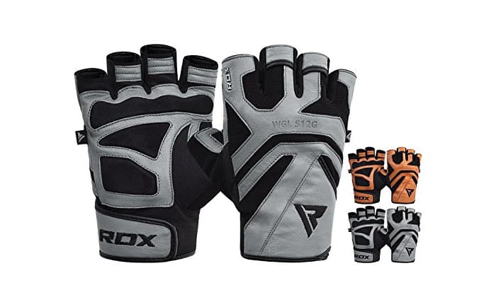 Product RDX Guantes Gimnasio Cuero Fitness Musculacion Culturismo Gym Levantamiento de Pesas Crossfit