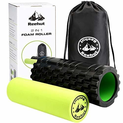 Product REEHUT Fitness Rodillo de Espuma 2-en-1 para Puntos Desencadenantes y Masaje para