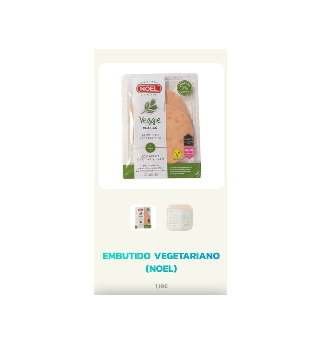 Producto Embutido vegetariano (Noel)