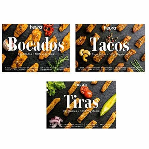 Producto Pack de 3: Bocados- Mediterráneos y Originales & Tacos Especiados HEURA 180g