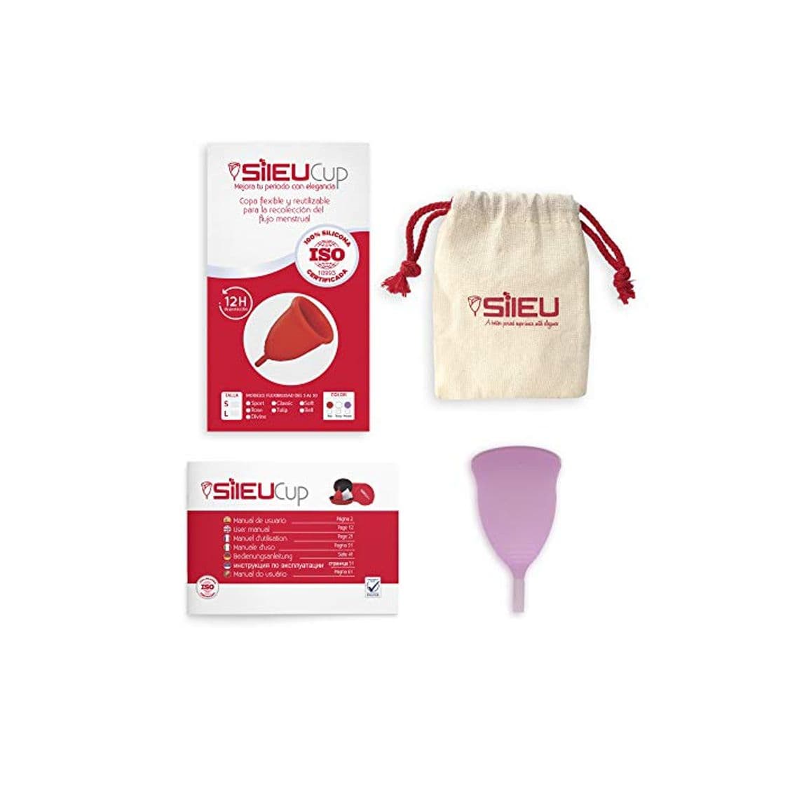 Belleza Copa Menstrual Sileu Cup Tulip - Alternativa ecológica y natural a tampones