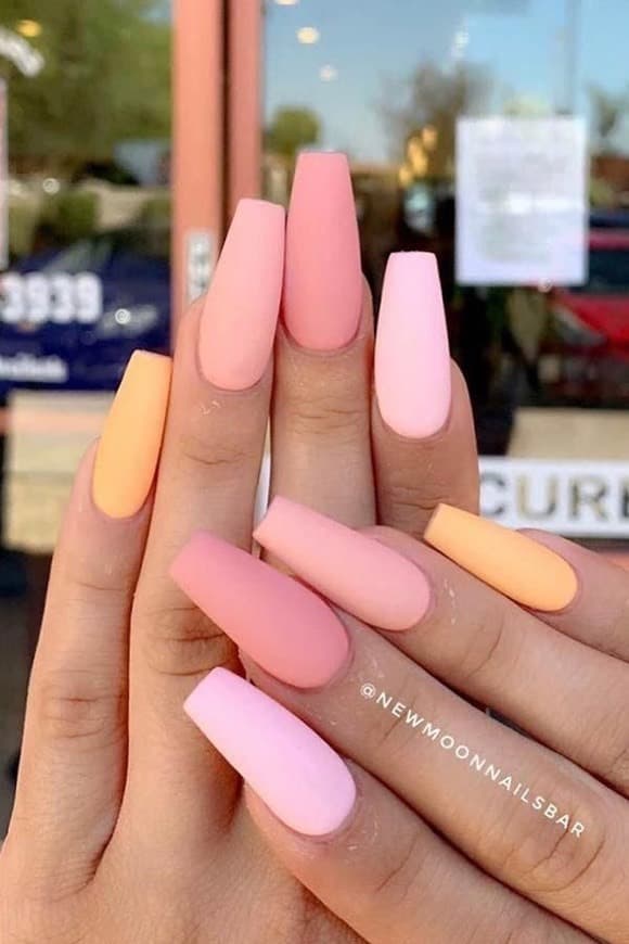 Fashion Matte Gradient Pink Nails 💅