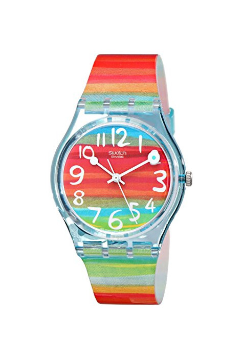 Moda Swatch Reloj Analógico de Cuarzo para Mujer con Correa de Plástico