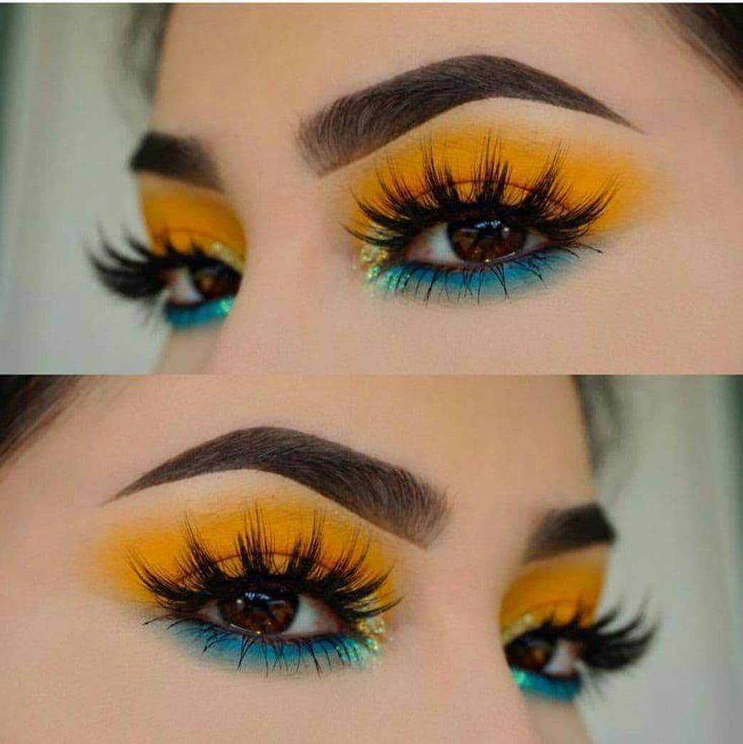 Moda Tropical Make Up - Blue and Yellow