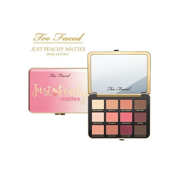 Producto Paleta de sombras de ojos de terciopelo mate Just Peachy. Colección Peaches and Cream de TOO FACED