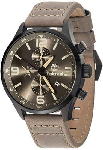 Fashion Timberland Rutherford Reloj para Hombre Analógico de Cuarzo con Brazalete de Piel