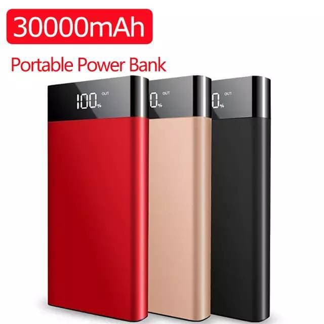 Moda Power bank 30000 mah ultrafinos carga rápida