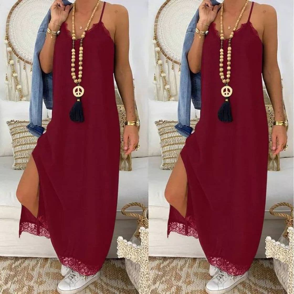 Moda Maxi vestido longo com patchwork