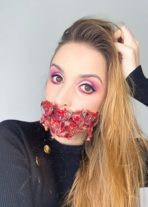 Moda Halloween makeup 👹🧷