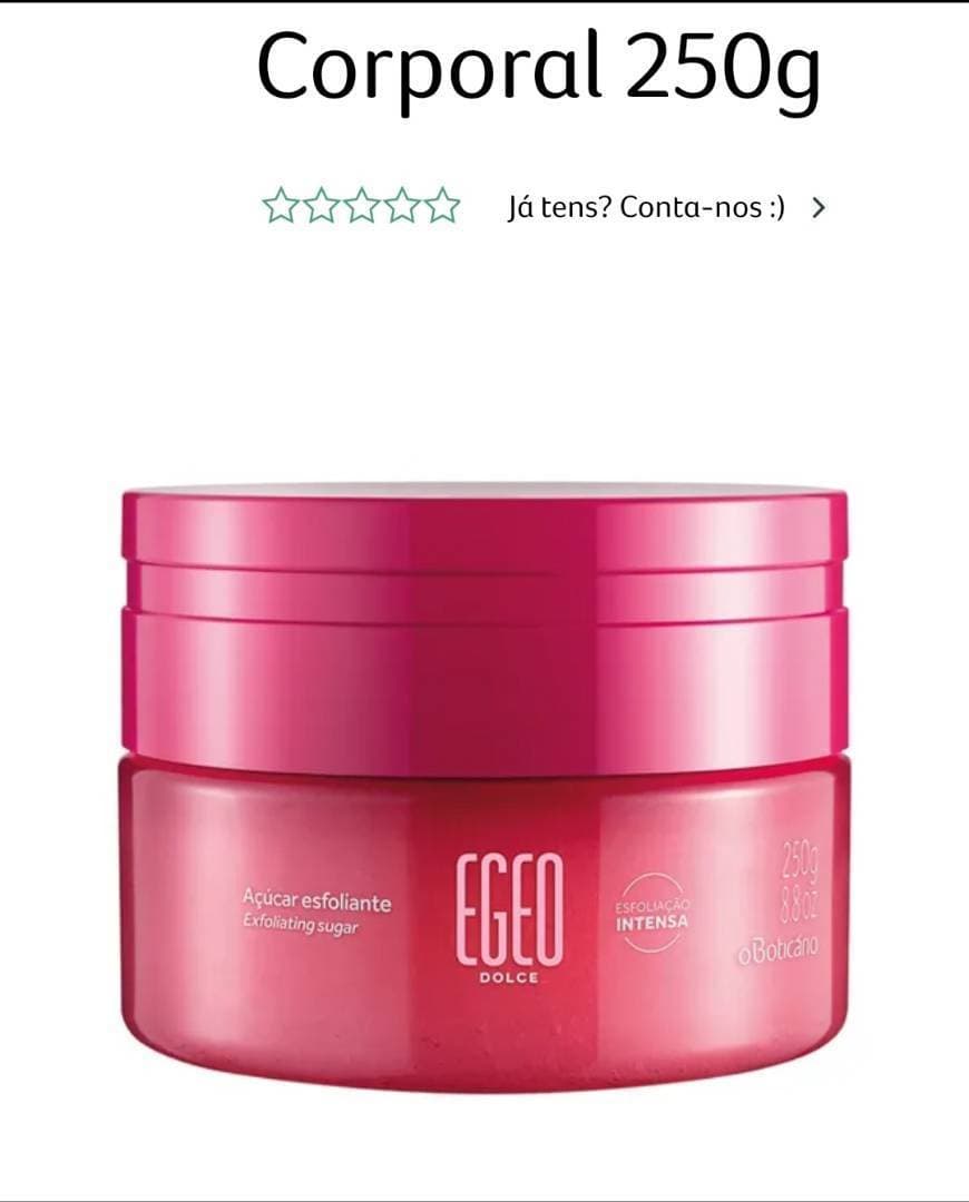 Producto Esfoliante de açúcar Boticário 