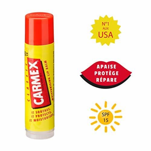 Belleza Carmex Strawberry Flavor Moisturizing Lip Balm Stick SPF 15 by Carmex