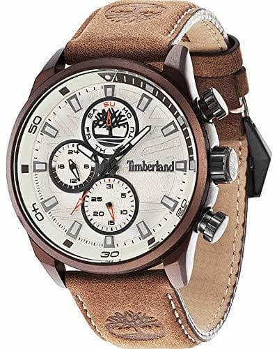 Product Timberland Watch Reloj Cronógrafo para Hombre de Cuarzo con Correa en Cuero