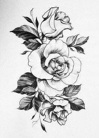 Fashion Referência de tatuagens de rosas