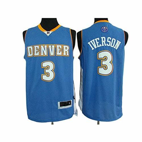 Lugar BXWA-Sports Jersey de la para Hombre Denver Nuggets 3# Allen Iverson Retro