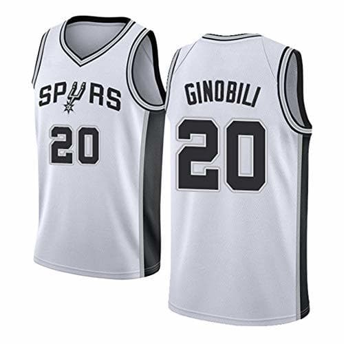 Lugar Hombre Mujer NBA Spurs 20# Ginobili Retro T-Shirt de Baloncesto Camisetas de