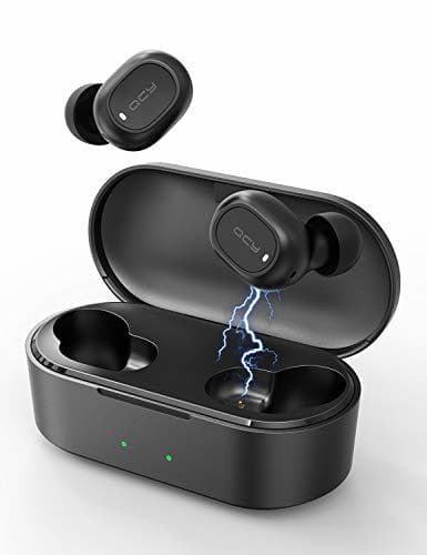 Electronic Auriculares Bluetooth con Micrófonos,QCY T2C Auriculares Inalámbricos Bluetooth 5.0 HiFi Mini Estéreo