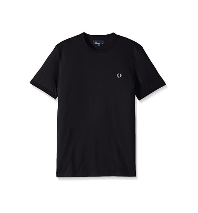 Moda Fred Perry Ringer Camiseta Black