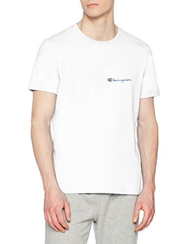 Moda Champion Crewneck T-Shirt Camiseta, Blanco