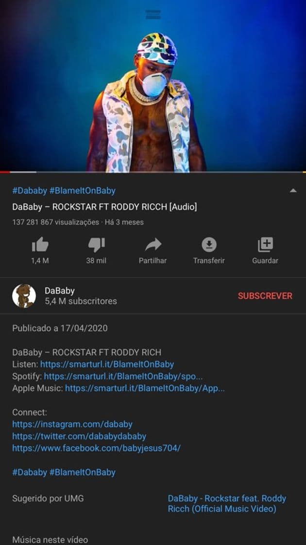 Fashion DaBaby – ROCKSTAR FT RODDY RICCH [Audio] - YouTube