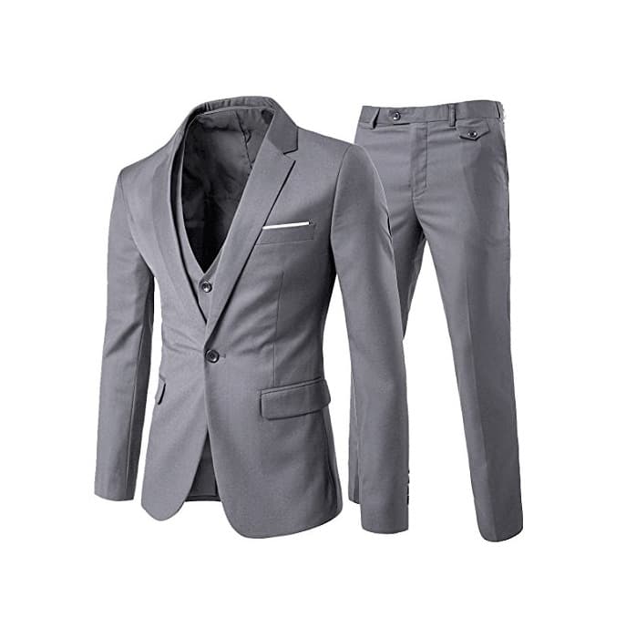 Moda Cloudstyle Traje Suit Hombre 3 Piezas Chaqueta Chaleco pantalon Traje al Estilo