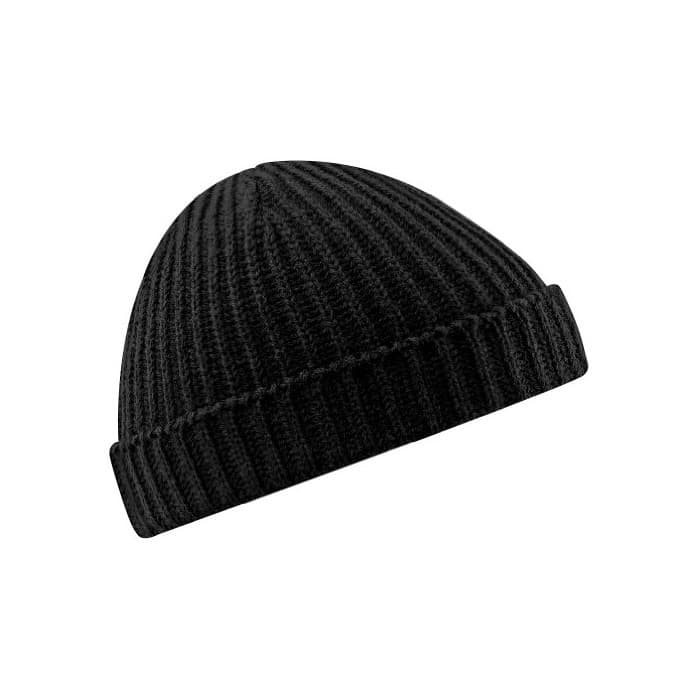 Moda Beechfield Unisex Retro Trawler Winter Beanie Hat Gorra de béisbol, Negro