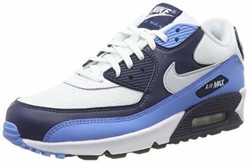 Moda Nike Air MAX 90 Essential, Zapatillas de Gimnasia para Hombre, Blanco