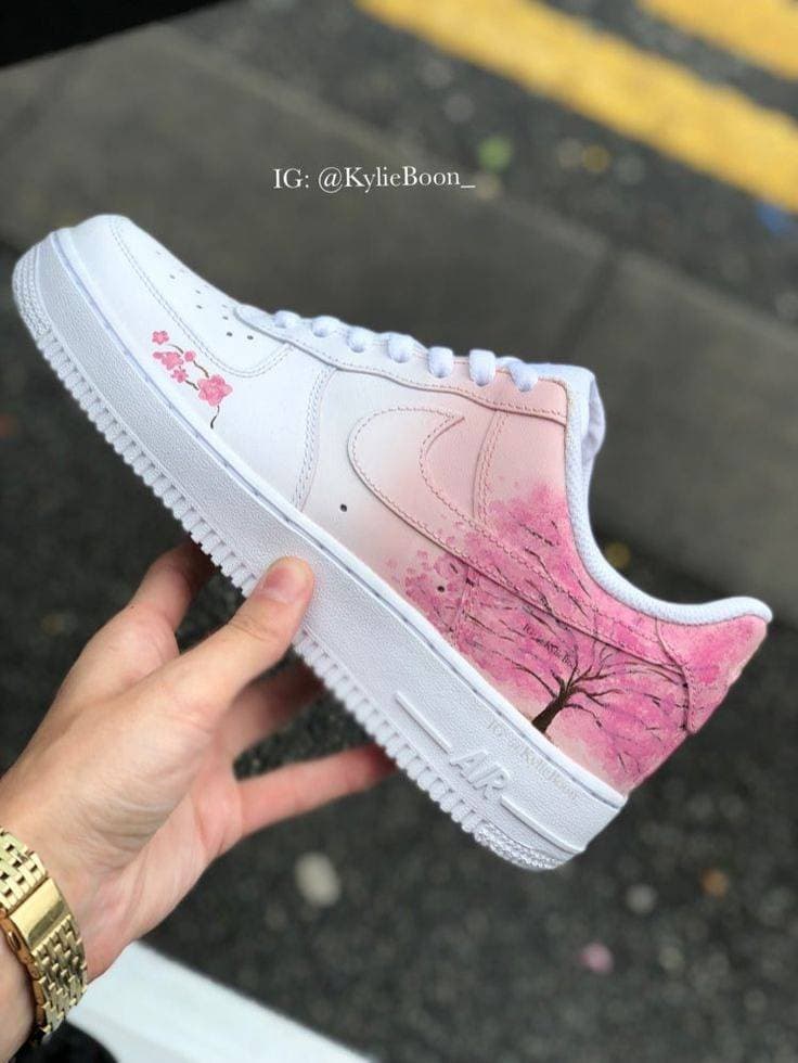 Fashion Nike air force pink and white