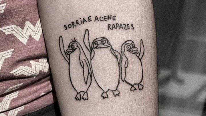 Fashion Tatuagem dos Pinguins de Madagascar !!