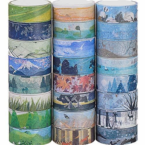 Producto 24 rollos cinta adhesiva decorativa washi tape