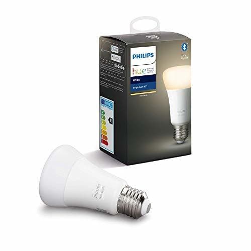 Home Philips Hue White bombilla LED inteligente E27, luz blanca cálida, compatible con