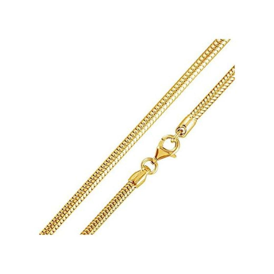 Producto 50.0 centimeters) - Materia K22-G Silver Snake Chain in 750 Gold 18