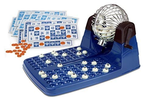 Producto Chicos-Bingo Lotería automática con 48 cartones y 90 bolas imborrables, 23.5 x