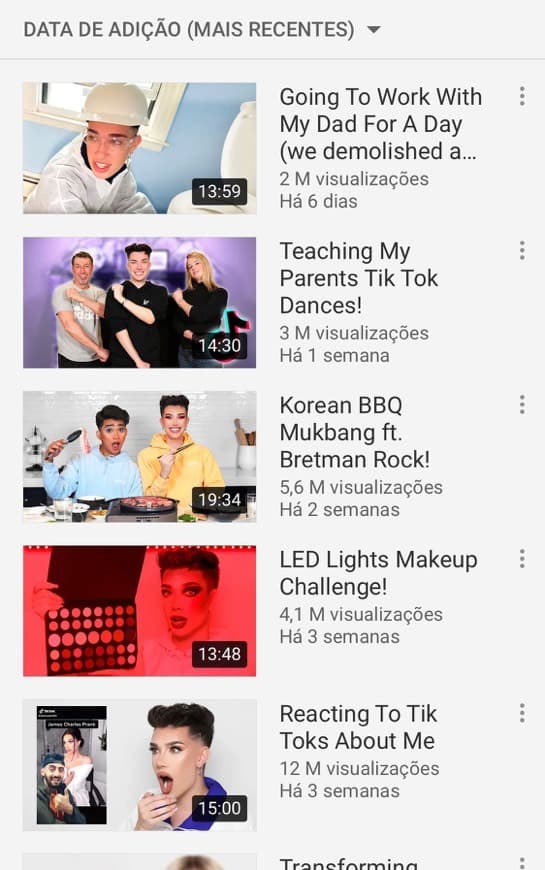 Moda James Charles