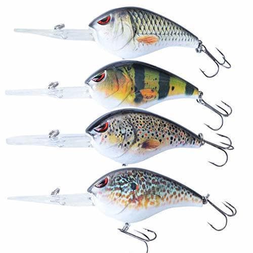 Product 4 Elbfang Natural Fishing Fishing Lure Crankbait Set Wobbler by elbfang