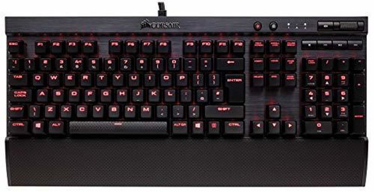 Electronic Corsair K70 LUX - Teclado mecánico Gaming, retroiluminación LED roja, Rojo