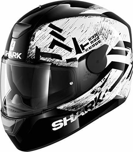 Lugar HE4006EKWKM - Shark D-Skwal Hiwo Motorcycle Helmet M Black White Black