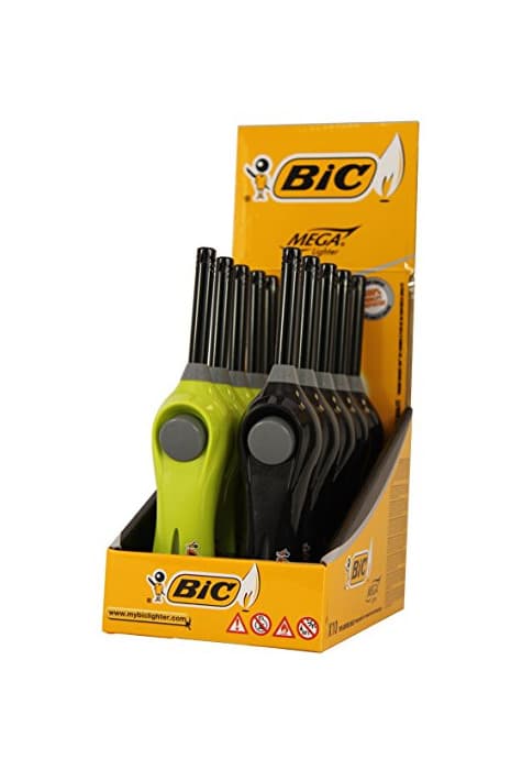 Producto BIC Original Mega Lighter/Encendedor/encendedores con Soportes para Colgar en Pantalla